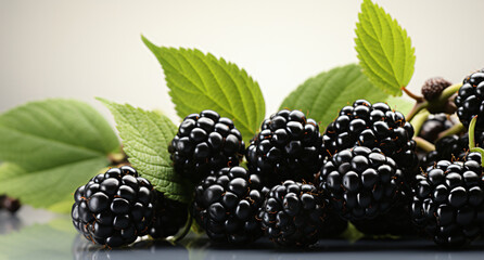 Portrait of blackberries. Ideal for your designs, banners or advertising graphics.