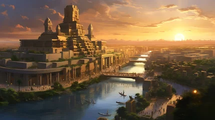 Keuken spatwand met foto The rich ancient city of Babylon © Alin