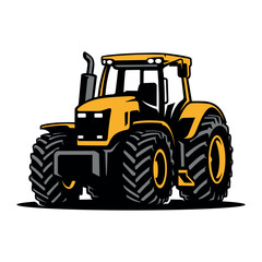 Obraz premium tractor, farm and constructio nvehicle illustration vector