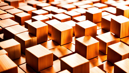 wooden cubes background
