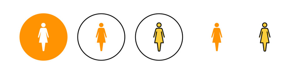 Female icon set for web and mobile app. woman sign and symbol
