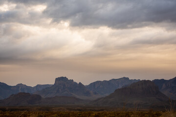 Chisos Mountains Across the Valley Floor In Big Bend