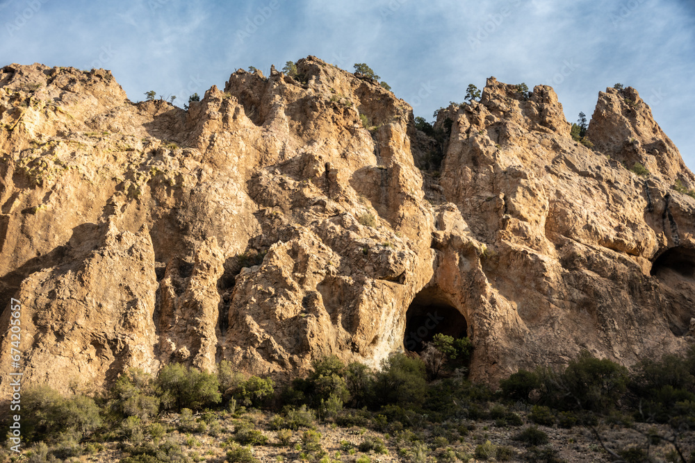 Wall mural Caves In The Wall On The Blue Creek Trail in Big Bend