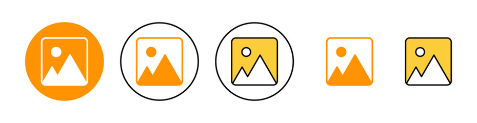 Picture icon set for web and mobile app. photo gallery sign and symbol. image icon