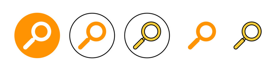 Search icon set for web and mobile app. search magnifying glass sign and symbol