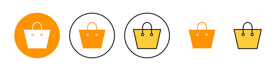 Shopping bag icon set for web and mobile app. shopping sign and symbol