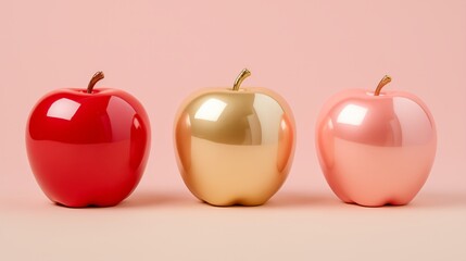 The serene pastel hue of the vibrant apple exudes a sense of wellness and is visually appealing.