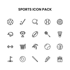Sports Thin Outline icon pack