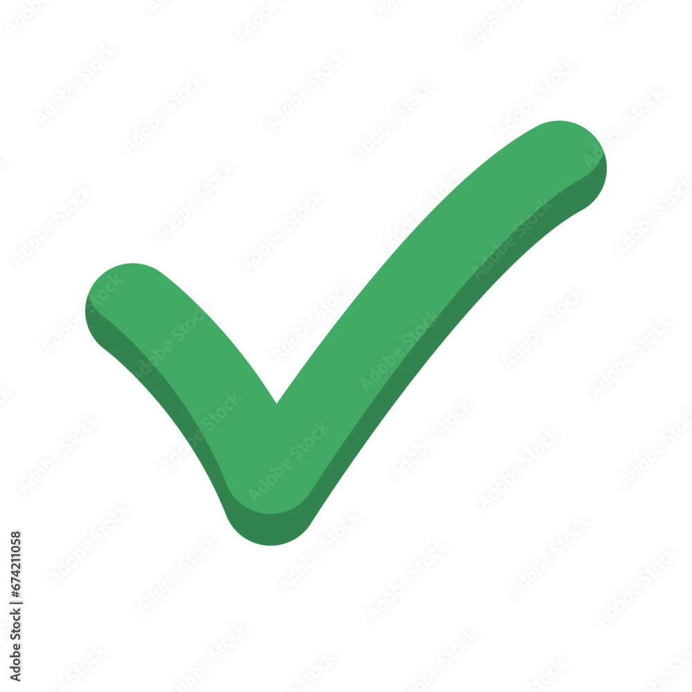 Poster check mark icon. authentication or completion. vector.