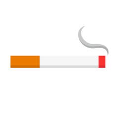 Cigarette and smoke icon. Smoking icon. Vector.