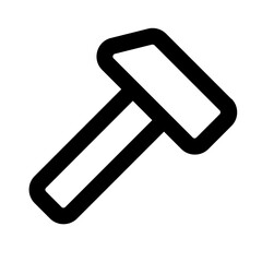 hammer line icon