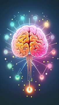 An Animated Brain Is Shown Lighting Up In Different Areas To Ilrate The Different Regions Responsible For Various Psychological Processes. 