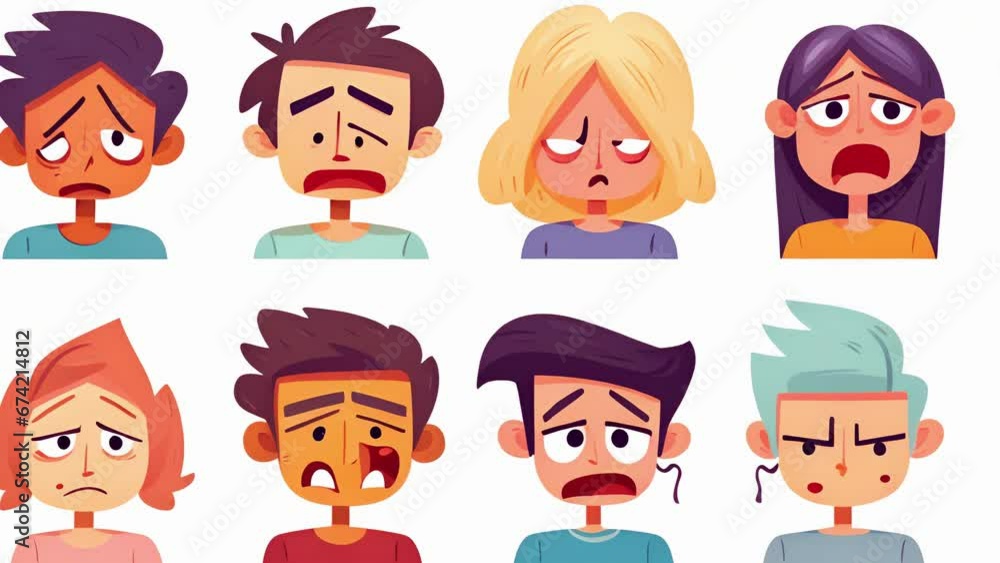 Poster a characters face morphs into a series of different emotions, representing their internal struggle.