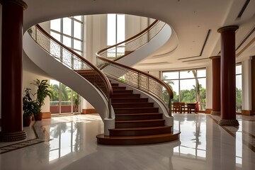 Fototapeta premium スタイリッシュな螺旋階段
