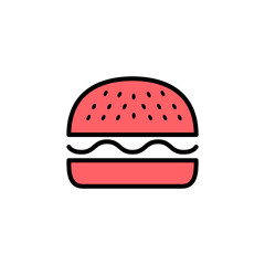 Burger icon set illustration. burger sign and symbol. hamburger