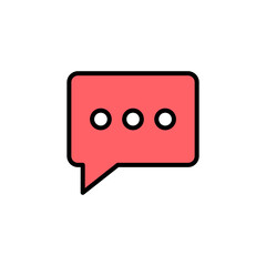 Chat icon set illustration. speech bubble sign and symbol. comment icon. message