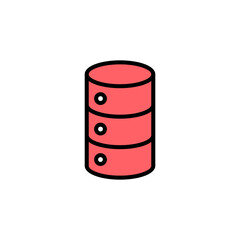 Database icon set illustration. database sign and symbol