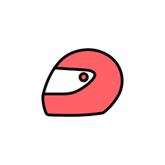 Helmet icon set illustration. Motorcycle helmet sign and symbol. Construction helmet icon. Safety helmet