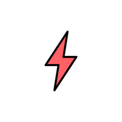 Lightning icon set illustration. electric sign and symbol. power icon. energy sign