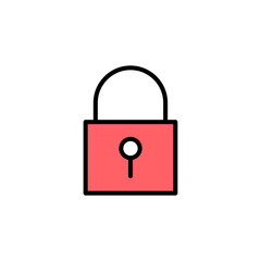 Lock icon set illustration. Padlock sign and symbol. Encryption icon. Security symbol