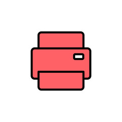 Print icon set illustration. printer sign and symbol