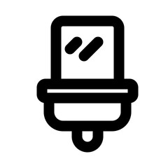 mirror sink line icon