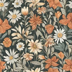Möbelaufkleber seamless floral background © Hasnain