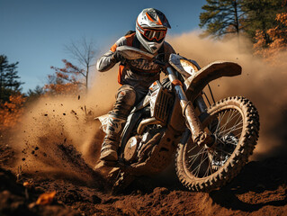 motocross rider on a motorcycle