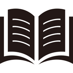 シンプルな本のアイコン。開いた本、漫画、コミック。Simple open book icon pictogram illustration. book symbol. Vector. ebook icon