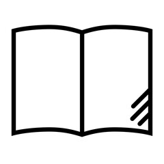 シンプルな本のアイコン。開いた本、漫画、コミック。Simple open book icon pictogram illustration. book symbol. Vector. ebook icon