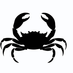 Vector Silhouette of Crab, Playful Crab Graphic for Marine and Ocean Concepts
