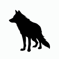 Vector Silhouette of Wolf, Wild Wolf Graphic for Nature and Wildlife Themes