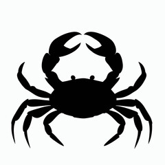 Vector Silhouette of Crab, Playful Crab Graphic for Marine and Ocean Concepts