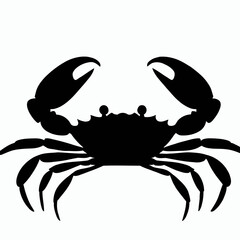 Vector Silhouette of Crab, Playful Crab Graphic for Marine and Ocean Concepts
