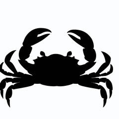 Vector Silhouette of Crab, Playful Crab Graphic for Marine and Ocean Concepts