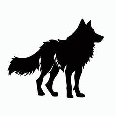 Vector Silhouette of Wolf, Wild Wolf Graphic for Nature and Wildlife Themes