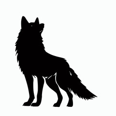 Vector Silhouette of Wolf, Wild Wolf Graphic for Nature and Wildlife Themes