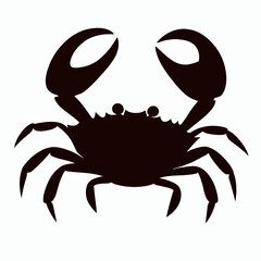 Vector Silhouette of Crab, Playful Crab Graphic for Marine and Ocean Concepts