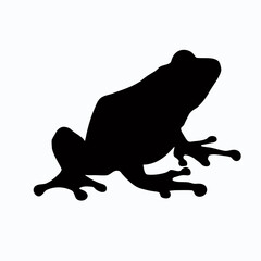 Vector Silhouette of Frog, Cute Frog Graphic for Amphibian and Nature Themes