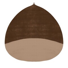 Illustration of a simple chestnut
