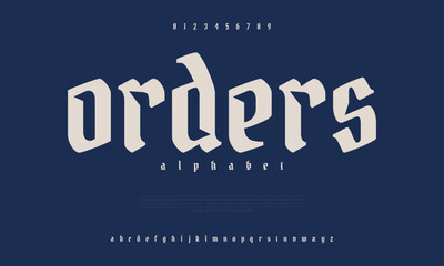 Orders creative modern urban alphabet font. Digital abstract moslem, futuristic, fashion, sport, minimal technology typography. Simple numeric vector illustration