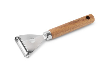 One peeler isolated on white. Cooking utensil