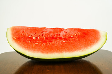 Sliced of watermelon isolated on white background.