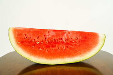 Sliced of watermelon isolated on white background.