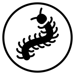 centipede glyph icon