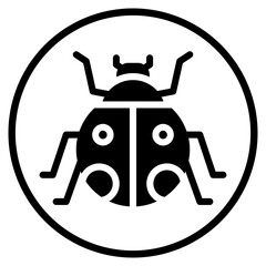 ladybug glyph icon