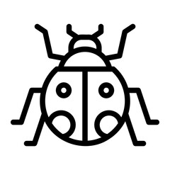 ladybug line icon