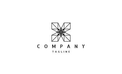 Line logo design business minimalist. modern logo design flat - vector