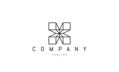 Line logo design business minimalist. modern logo design flat - vector