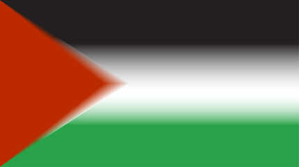 gradation of the Palestinian flag flying